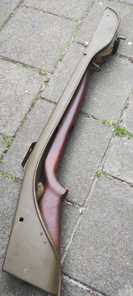 M1 Carbine Geweerkolf met Metalen Scabbard WOII Jeep, Verzenden, Landmacht, Amerika, Overige typen