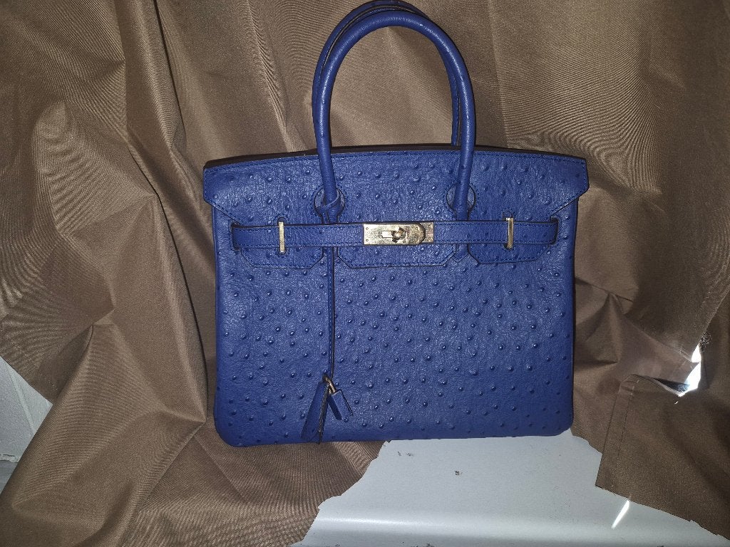 Hermes birkin Bag Blue, Ophalen of Verzenden, Zo goed als nieuw, Blauw, Handtas