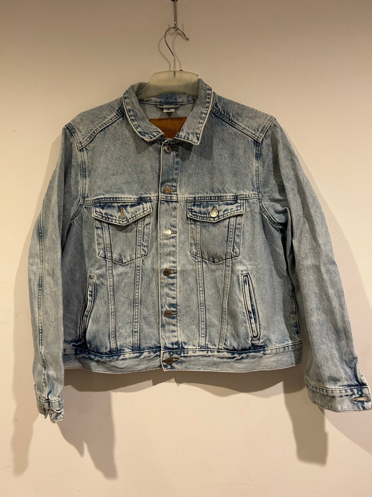 H&M &DENIM spijkerjack - Maat L, Ophalen of Verzenden, Zo goed als nieuw, Maat 42/44 (L), Blauw