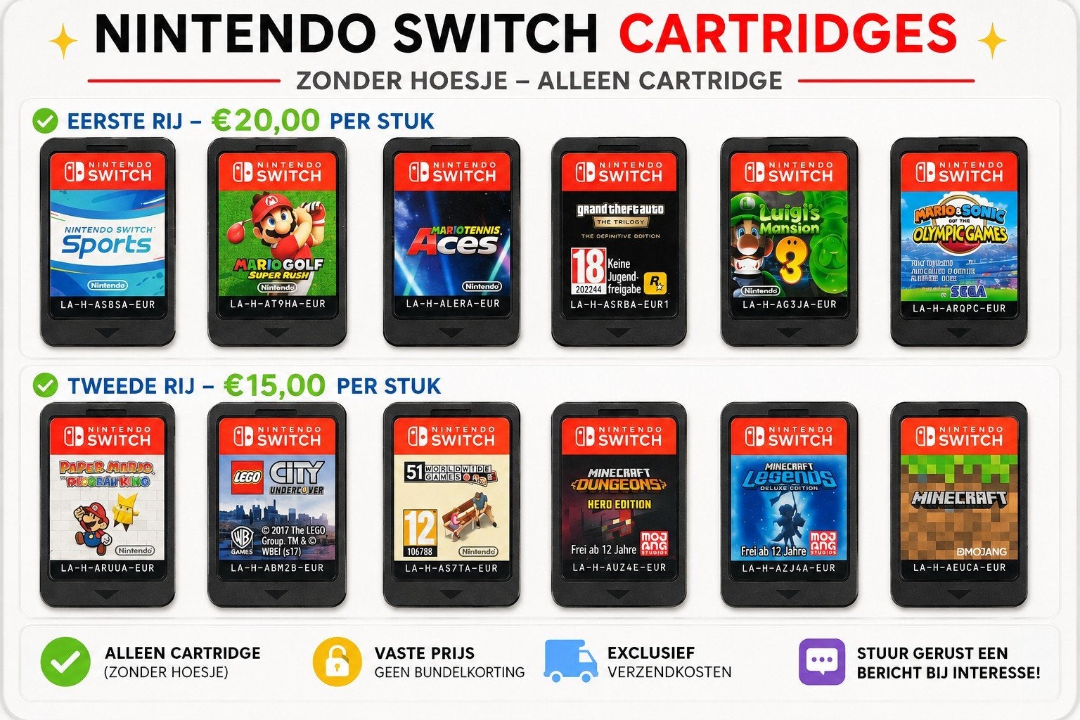 Diverse Nintendo Switch games - Groot aanbod!, Spelcomputers en Games, Gebruikt, Overige genres, 5612GA, Ophalen of Verzenden