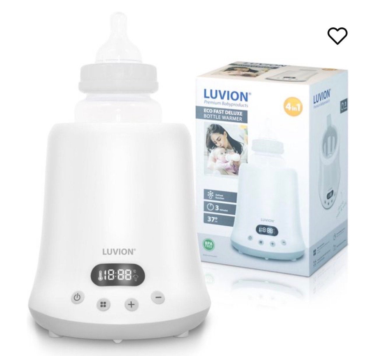 LUVION Eco Fast Deluxe 9 in  (nieuw in doos, 59€ nieuwprijs), Ophalen of Verzenden, Nieuw, Flessen- of potjesverwarmer