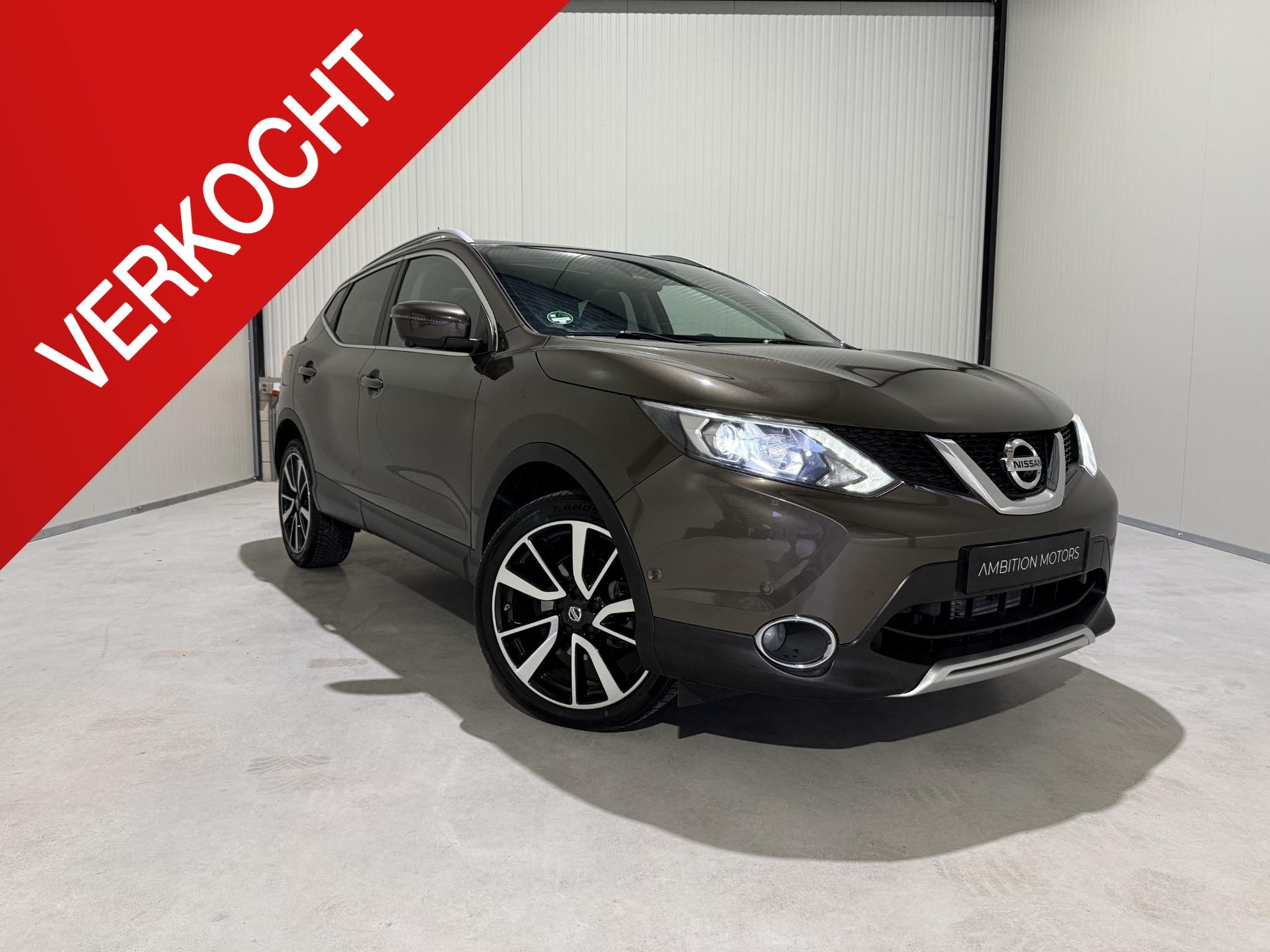 Nissan Qashqai 1.2 Tekna PANO/360cam/Elek.stoel, Auto's, Gebruikt, 4 cilinders, Bruin, 116 pk
