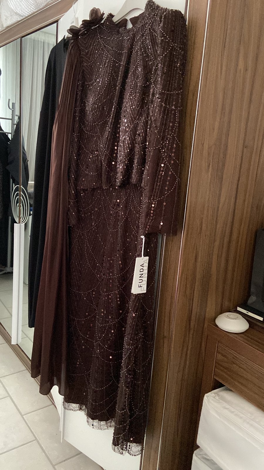 Avondjurk, Kleding | Dames, Galajurk, Bruin, Maat 46/48 (XL) of groter, Ophalen of Verzenden