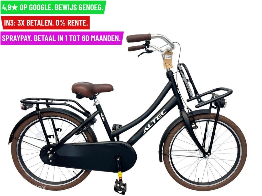 Meisjesfiets Altec Urban 22"/37cm/Mat Zwart/1ver - Garantie/, Fietsen en Brommers, Fietsen | Meisjes, Nieuw, Altec, Facebikenl@gmail.com