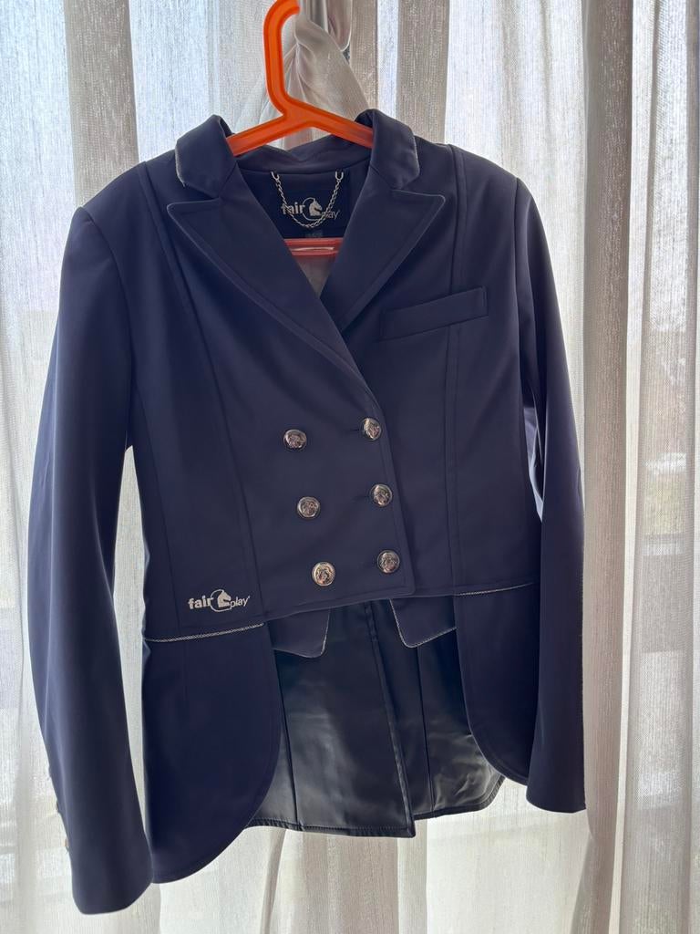 FairPlay wedstrijd jasje donkerblauw  maat 152, Dieren en Toebehoren, Paardrijkleding, Ophalen of Verzenden, Gebruikt, Dressuur