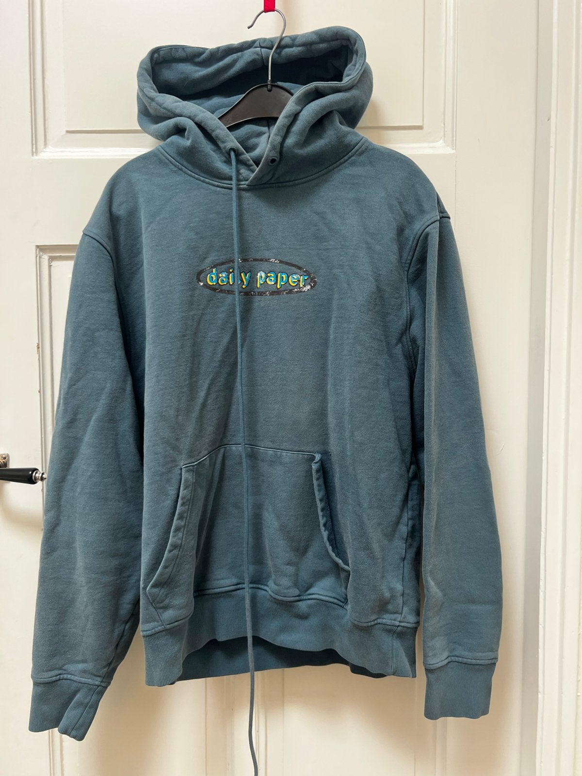 Daily Paper Hoodie Maat L - Blauw/Groen, Ophalen of Verzenden, Gedragen, Maat 52/54 (L), Blauw