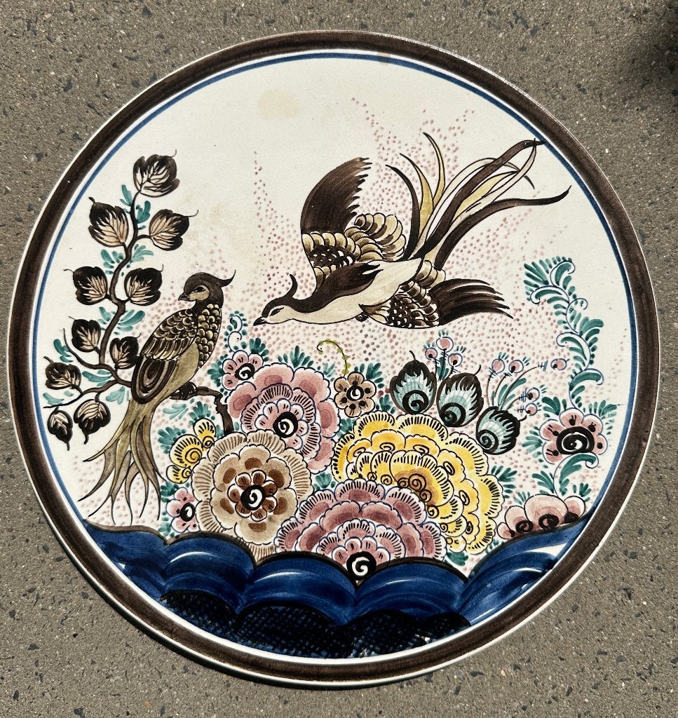 Wandbord polychrome - Delft - Holland van De Pui, Antiek en Kunst, Ophalen