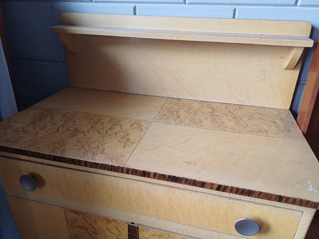 2x vintage nachtkastjes art-deco stijl, Ophalen, Gebruikt, Minder dan 45 cm