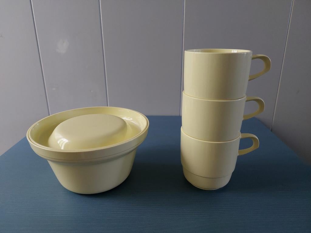 Vintage Mepal Rosti servies lichtgeel, Ophalen of Verzenden