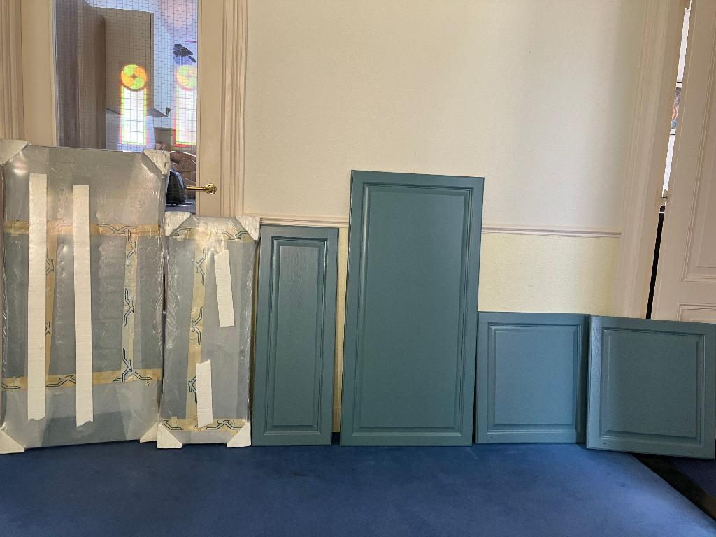 6 keukendeurtjes frontpanelen keukenkastdeur - Nieuw, Ophalen, Groen, Nieuw, 50 tot 100 cm