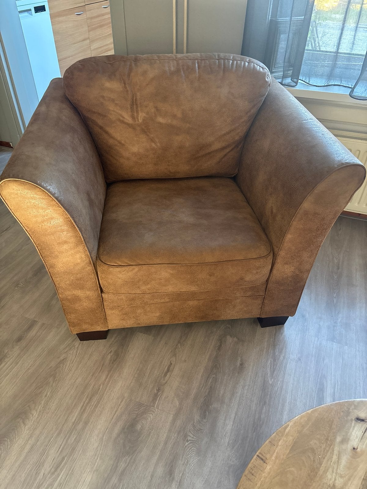 Leren Love Seats - Zo goed als nieuw, Huis en Inrichting, Fauteuils, Ophalen, Zo goed als nieuw, 75 tot 100 cm, Leer