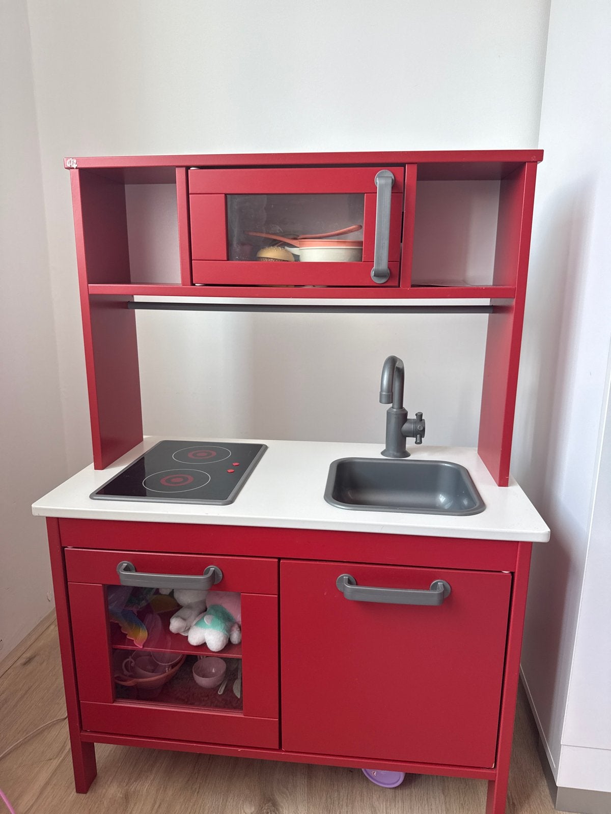 IKEA Duktig Speelkeuken - Rood met accessoires, Ophalen, Zo goed als nieuw, Hout, Speelkeuken