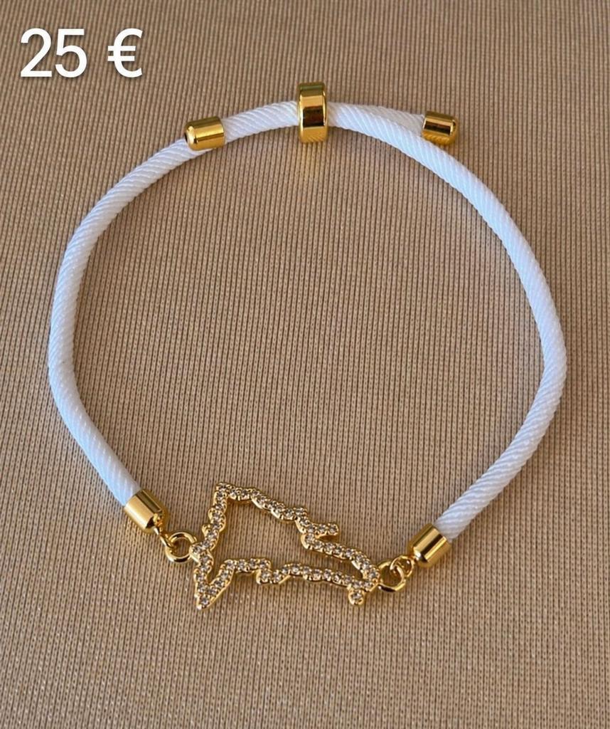 Dominicaanse armband kaart handgemaakt rhodium uniek, Ophalen of Verzenden, Nieuw