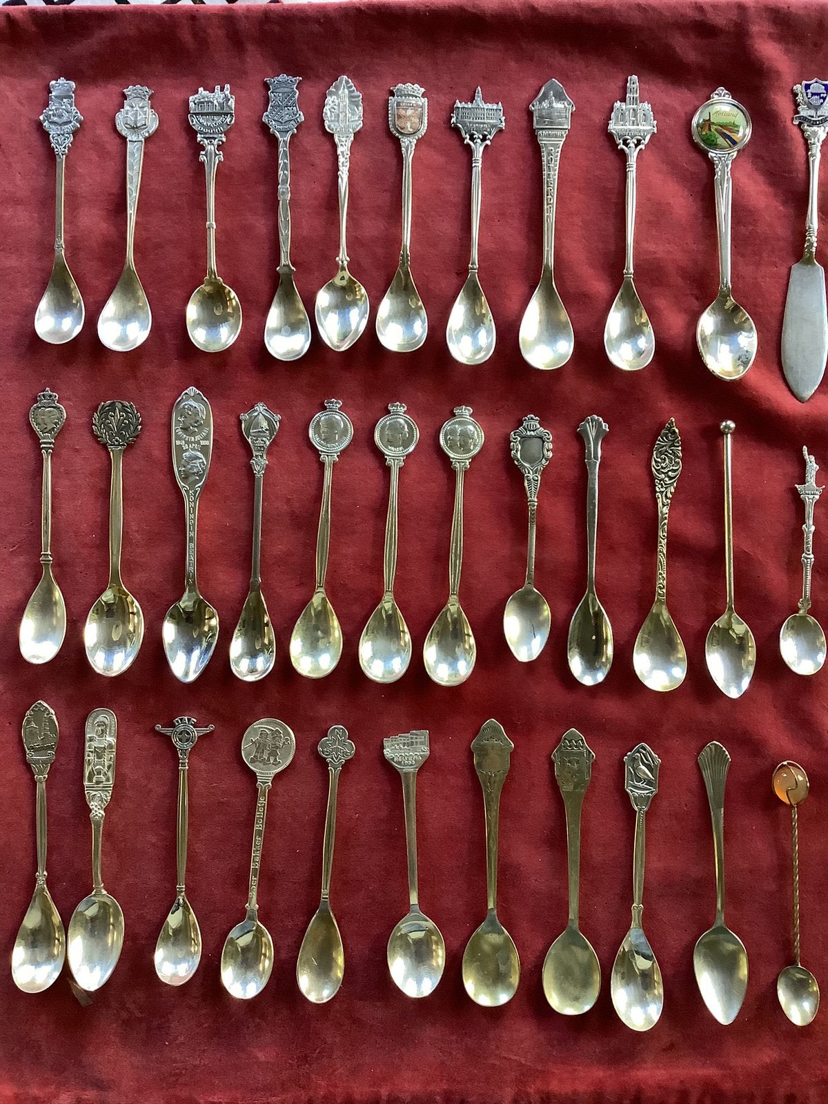 29 oude zwaar verzilverde lepeltjes, mag ook per stuk., Ophalen of Verzenden