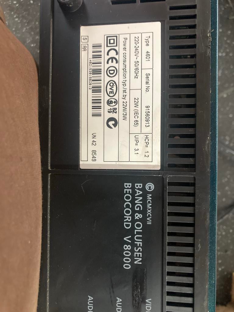 Bang & Olufsen Beocord V8000 VHS Videorecorder, Ophalen, Gebruikt, VHS-speler of -recorder