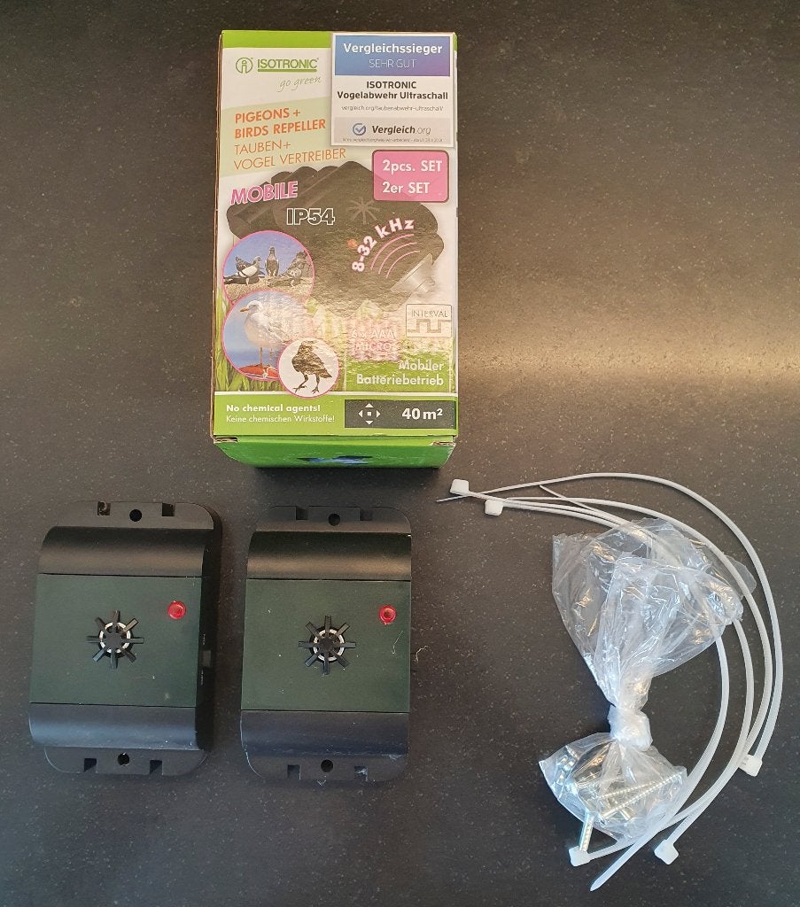 Set van 2 Isotronic Mobiele Vogelverjagers., Ophalen of Verzenden, Zo goed als nieuw, Kunststof, Overige typen