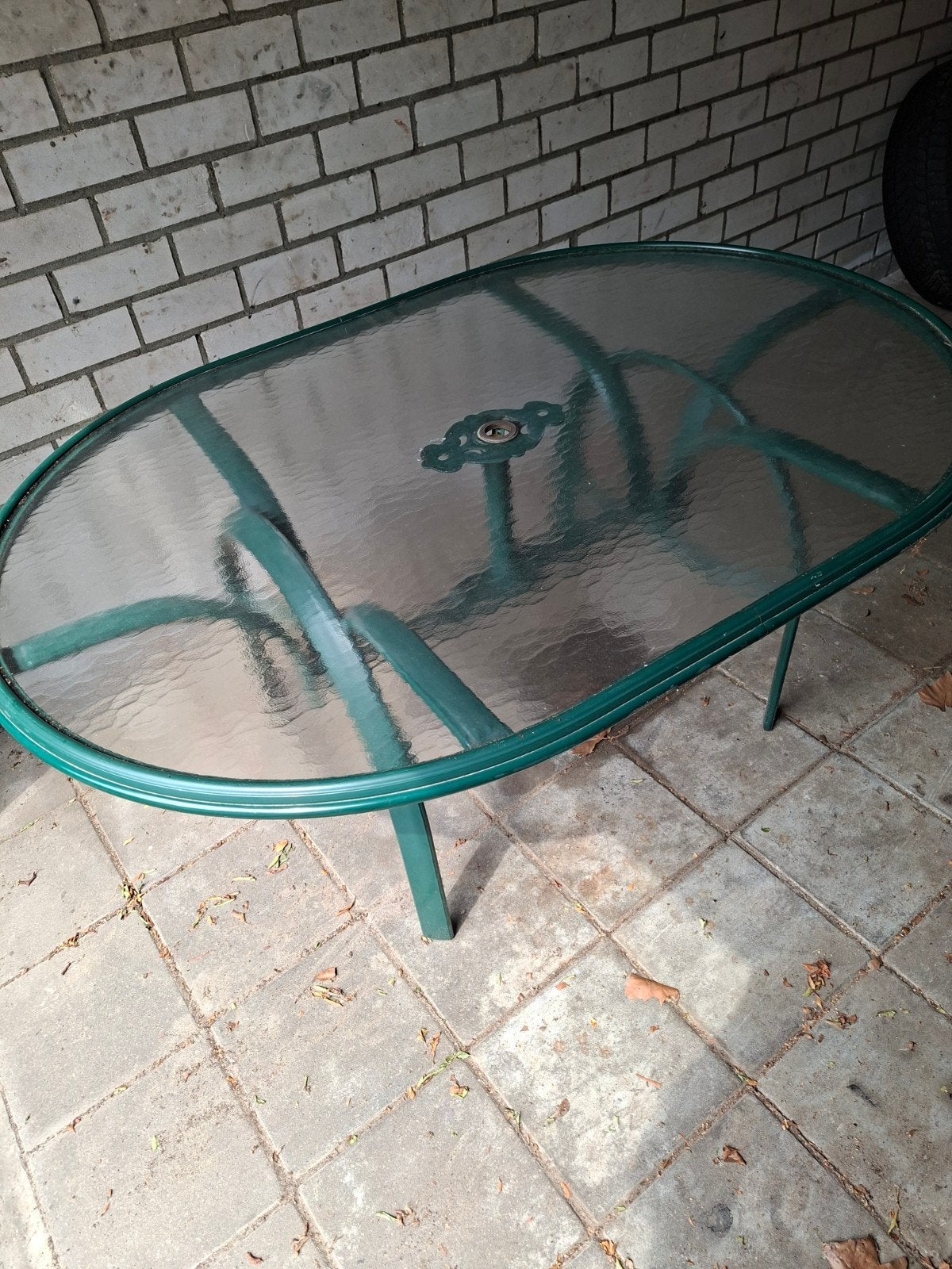 Tuintafel, Ophalen, Gebruikt, Ovaal, Aluminium
