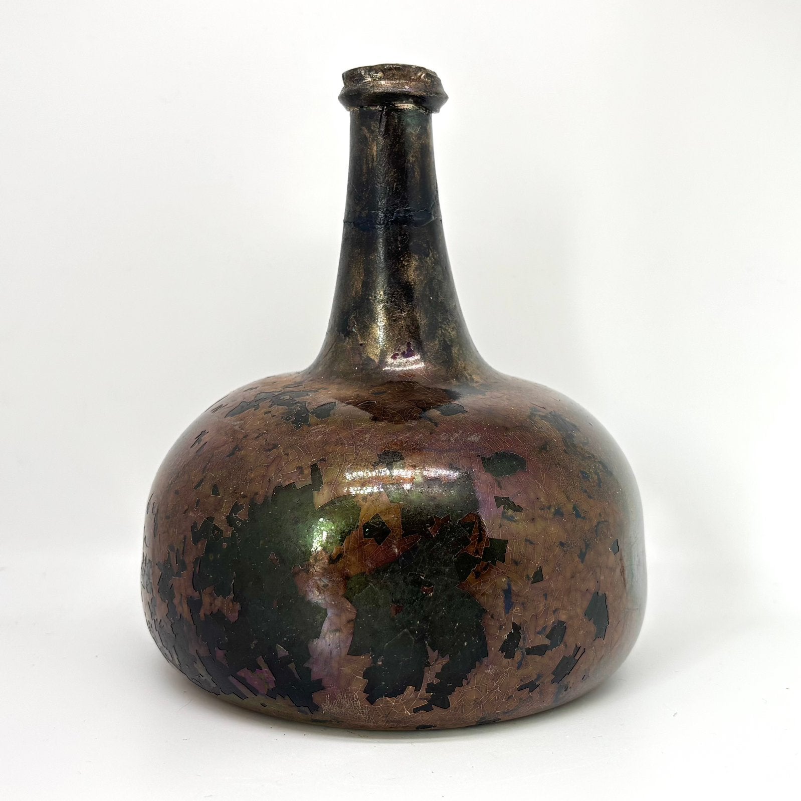 Kattekop fles - uienfles - 18e eeuw - bodemvondsten - fles, Antiek en Kunst, Antiek | Glas en Kristal, Ophalen of Verzenden