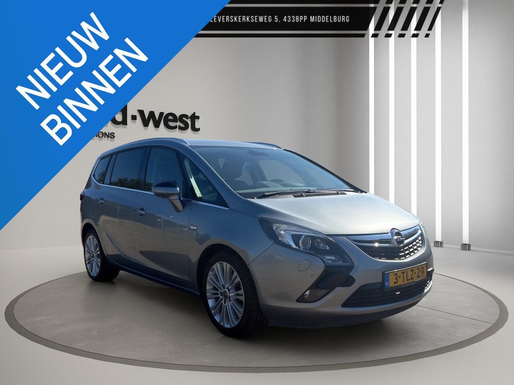 Opel Zafira Tourer 1.6 Cosmo Leder Camera Clima Stoelverwarm, Auto's, Opel, Voorwielaandrijving, Euro 5, 15 km/l, Gebruikt