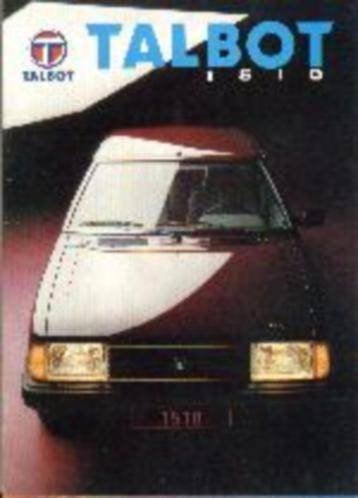 Talbot 1510 of Solara fraaie brochure/auto folder '80 - '85, Ophalen of Verzenden, Zo goed als nieuw, Overige merken