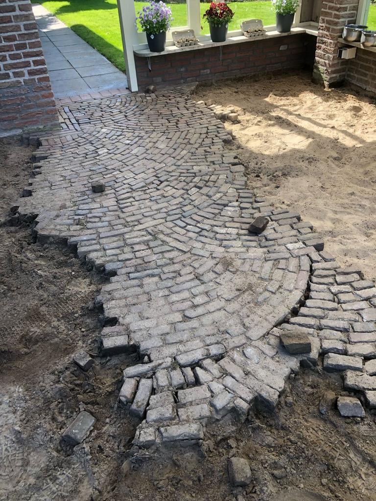 Waaltjes: 25m² halve en 10m² hele, Tuin en Terras, Tegels en Klinkers, Overige materialen, Gebruikt, Klinkers, Ophalen of Verzenden