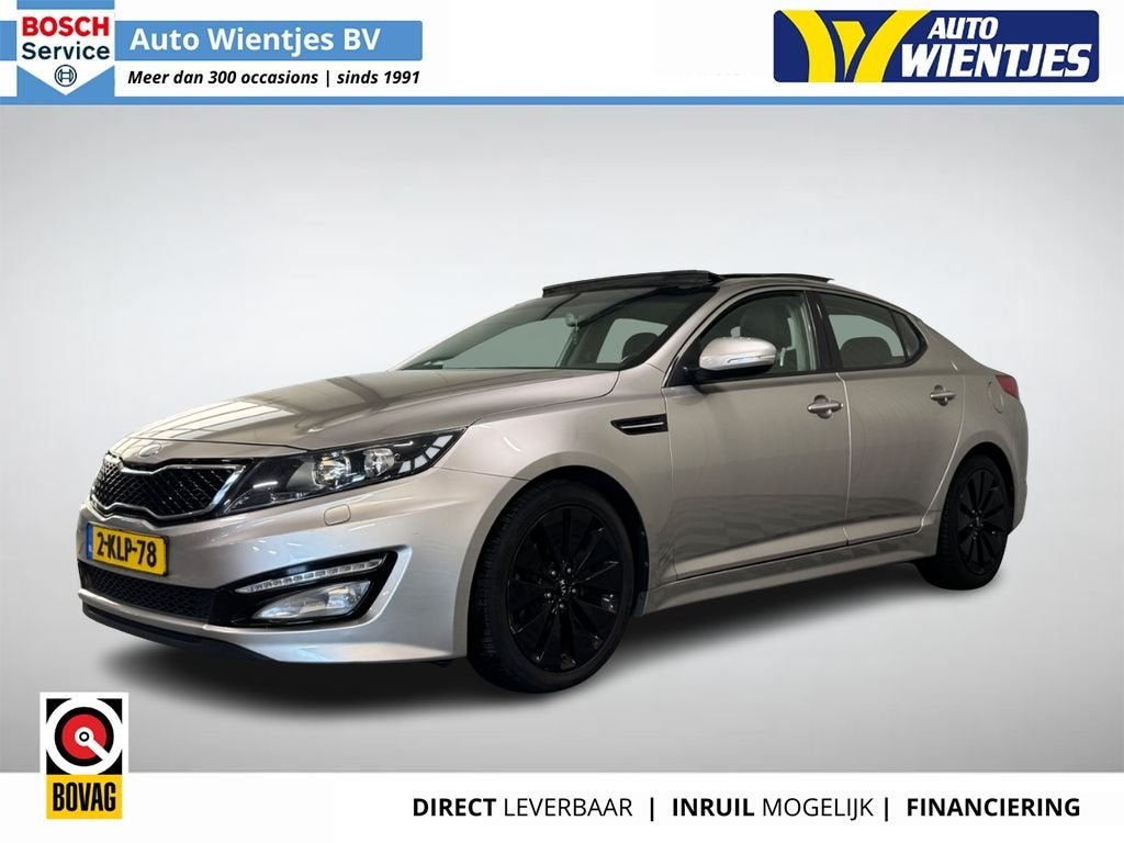 Kia Optima 2.0 CVVT Hybrid | Super Pack | Pano | Leer | Navi, Auto's, Kia, Automaat, Euro 5, Gebruikt, Optima