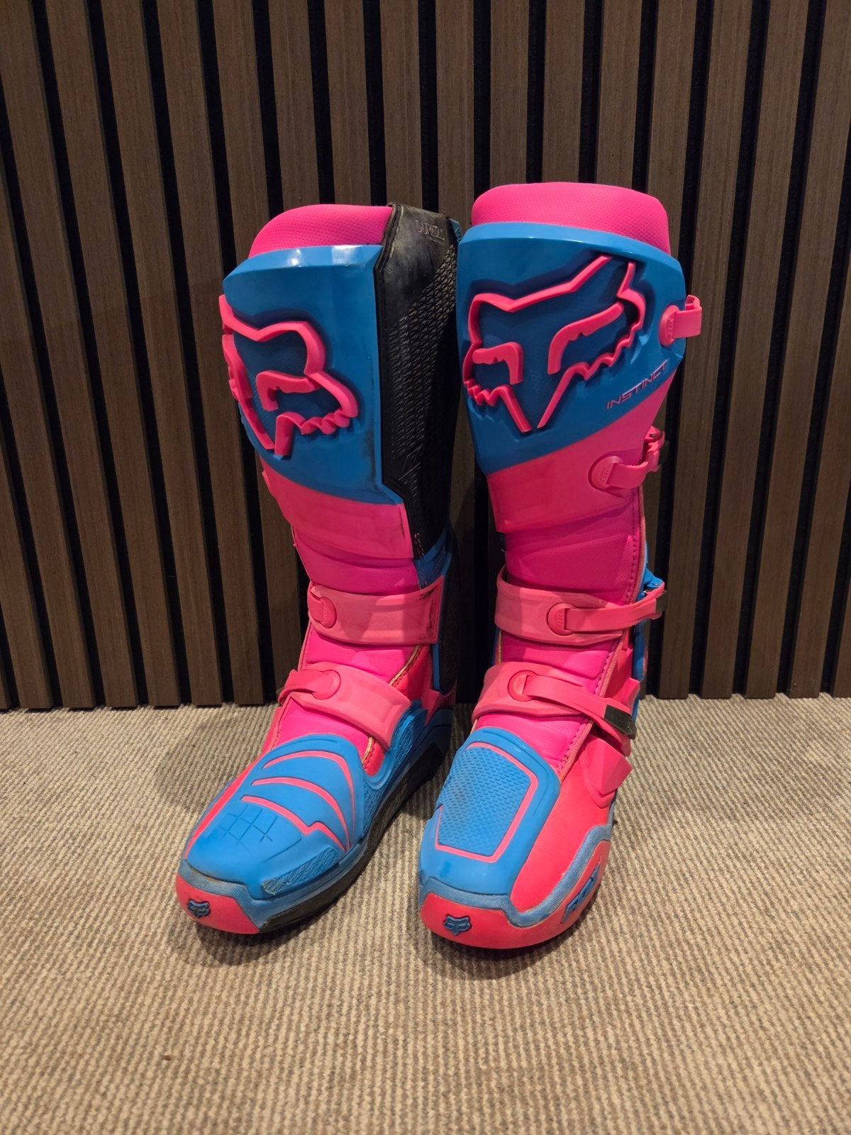 Fox Instinct Motorcross Laarzen Roze/Blauw, Motoren, Ophalen, Heren, Fox, Laarzen