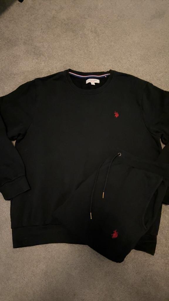 U.S. Polo Assn. Trainingspak Zwart - Maat XL, Ophalen of Verzenden, Zo goed als nieuw, Maat 56/58 (XL), Zwart