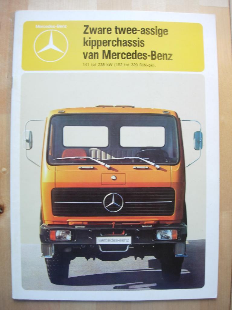 Mercedes Zware Kippers Brochure 1977 1626 t/m 1932, Zo goed als nieuw, Mercedes-Benz, Mercedes, Ophalen of Verzenden