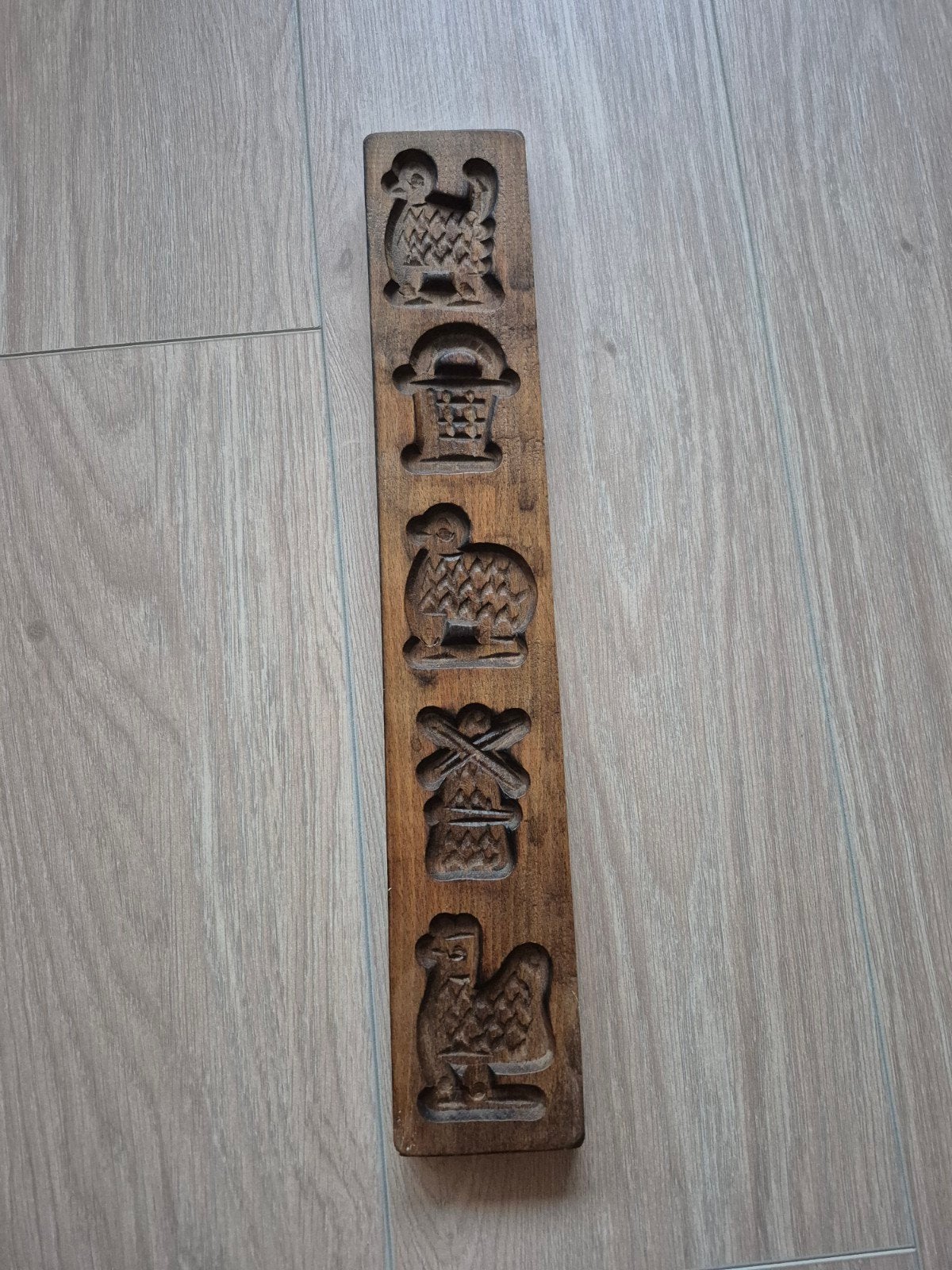 Antieke houten koekplank met ophangsysteem, Ophalen of Verzenden