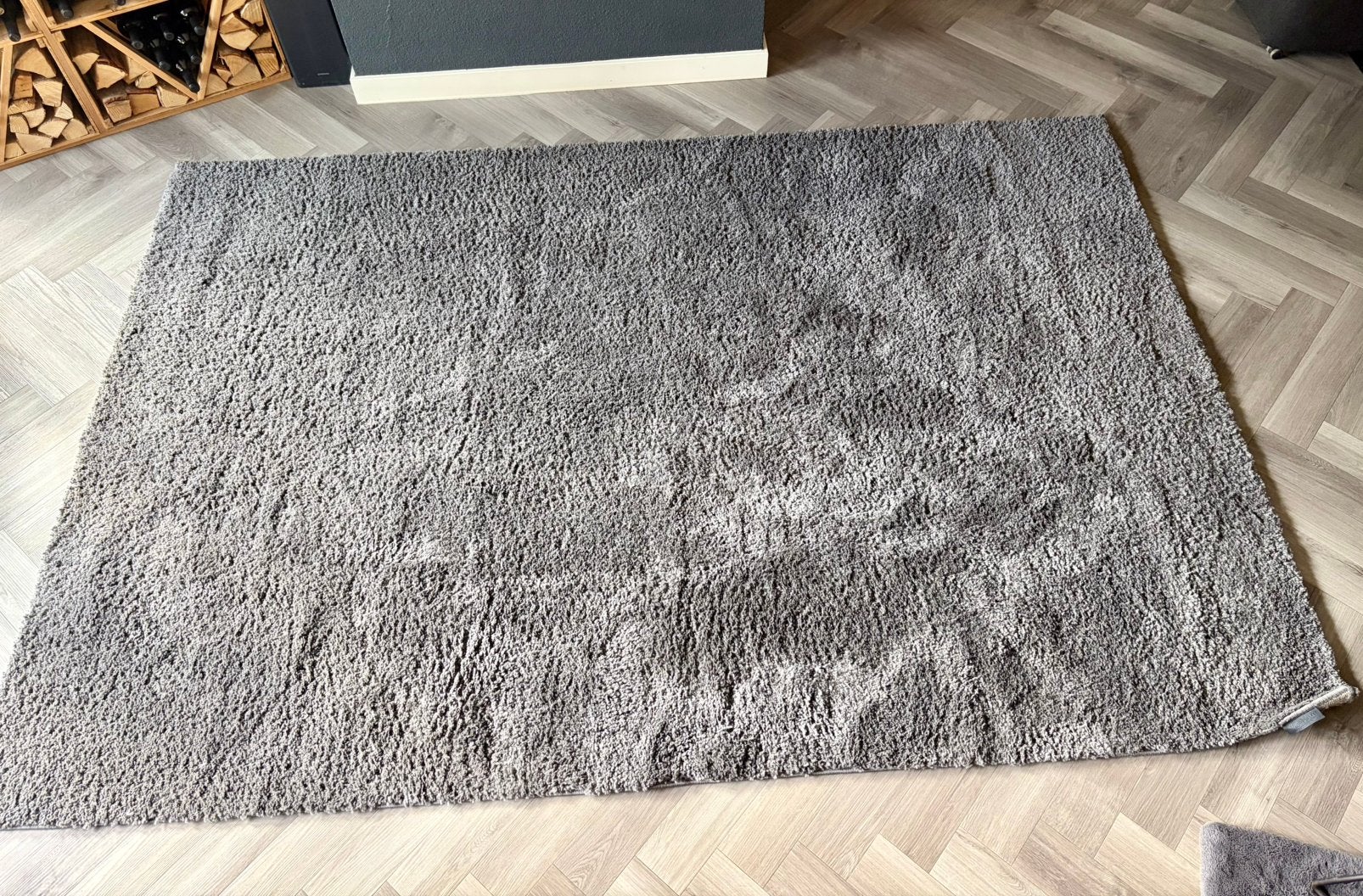 Venture Home Walter Vloerkleed 290x200 Donkergrijs, Ophalen of Verzenden, Zo goed als nieuw, 200 cm of meer, Grijs
