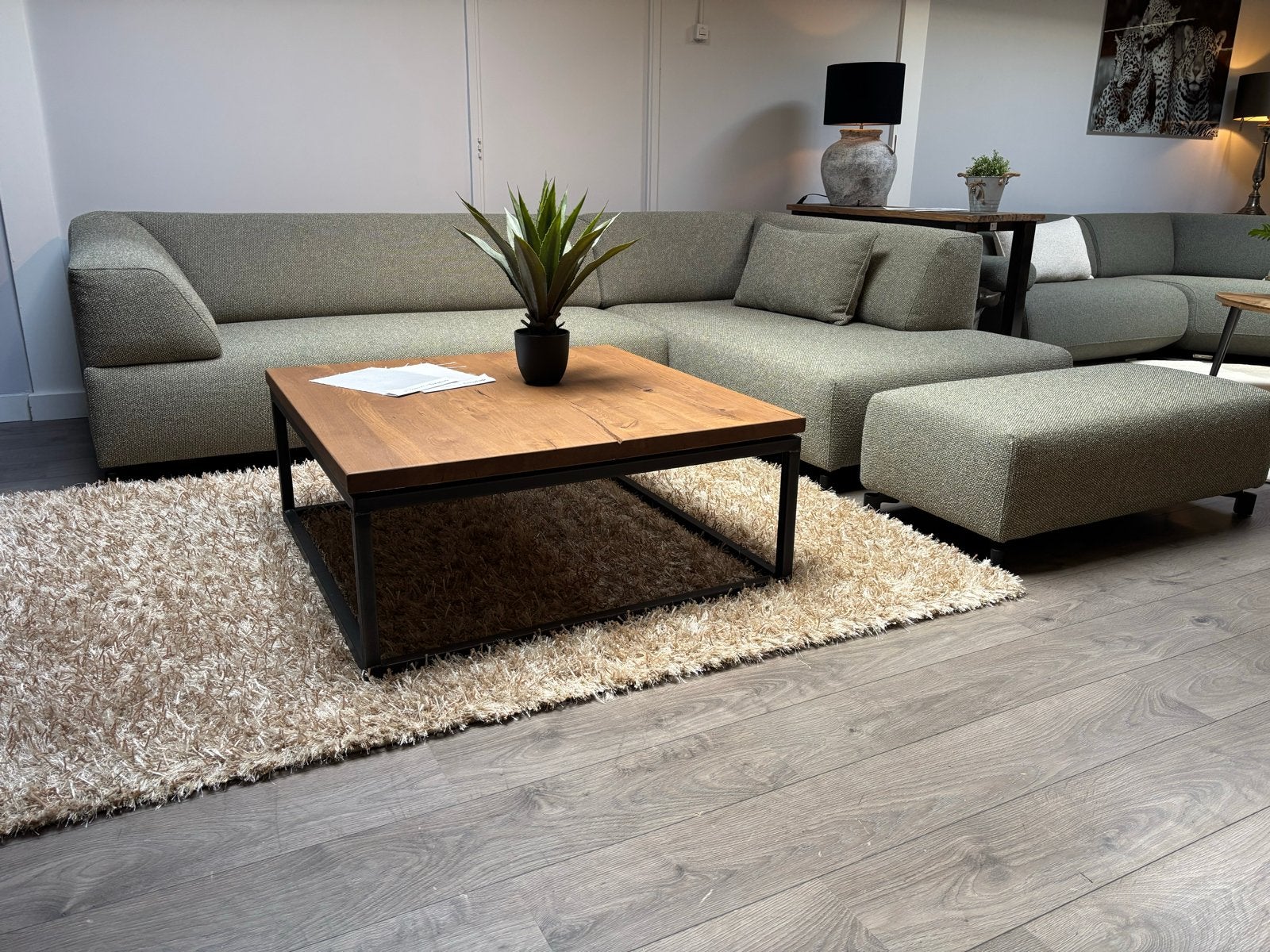 Leolux faya lobi ploegstof Monza, Huis en Inrichting, 250 tot 300 cm, 100 tot 125 cm, Hoekbank, Ophalen of Verzenden
