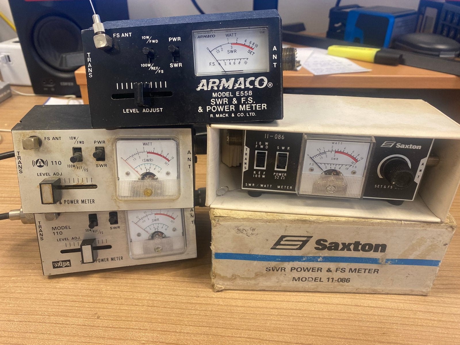 4 maal oude SWR Power Meters, Telecommunicatie, Verzenden, Gebruikt