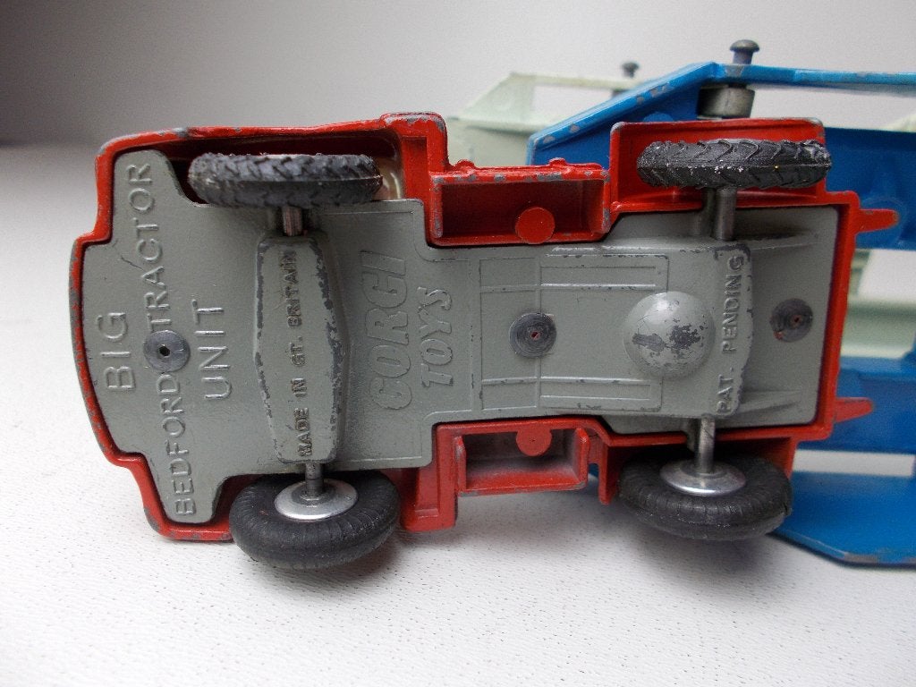 1958 Corgi MajorToys 1101 BEDFORD CARRIMORE CARTRANSPORTER A, Ophalen of Verzenden, Zo goed als nieuw, Bus of Vrachtwagen, Corgi