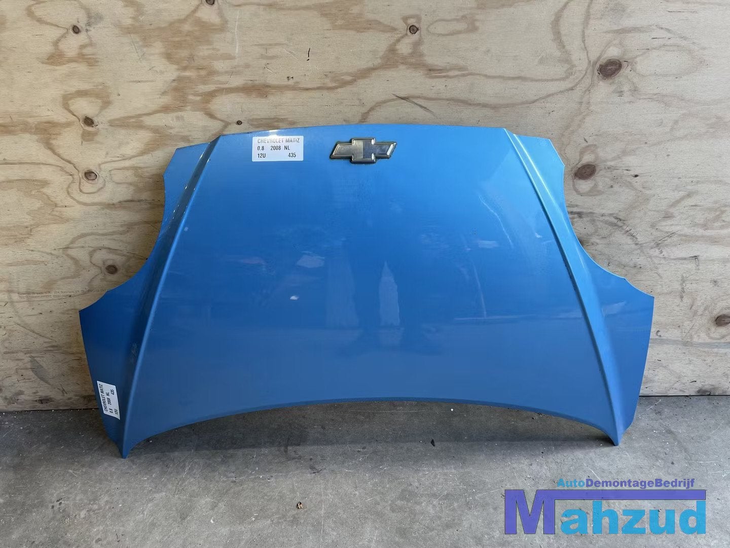 CHEVROLET MATIZ Blauw 12U motorkap 2005+, Gebruikt, Info@gm.com, Chevrolet, Ophalen of Verzenden