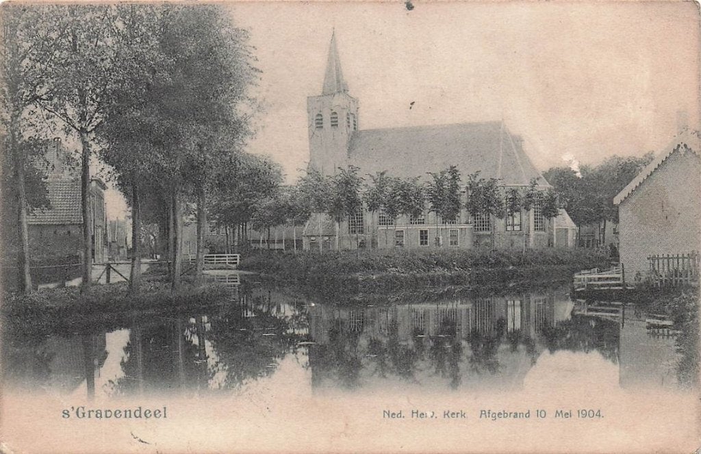 702-211-041 S'Gravendeel Ned Herv Kerk, Verzenden, Voor 1920, Zuid-Holland