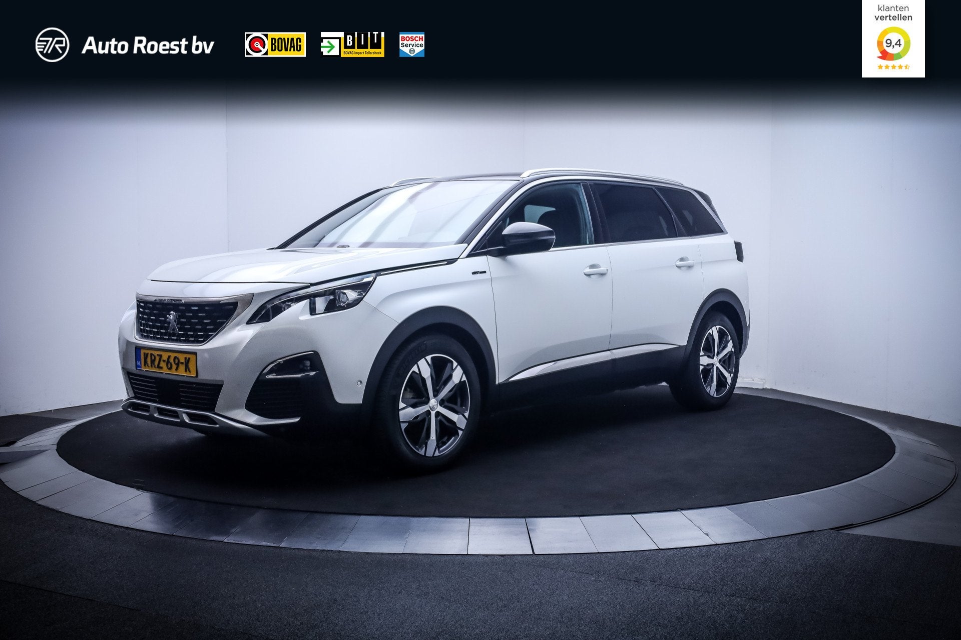 Peugeot 5008 1.6T 165Pk Aut 7p GT-Line FULL LED | LUXE LEDER, Auto's, Dealer onderhouden, Gebruikt, 4 cilinders, Automatische klimaatregeling