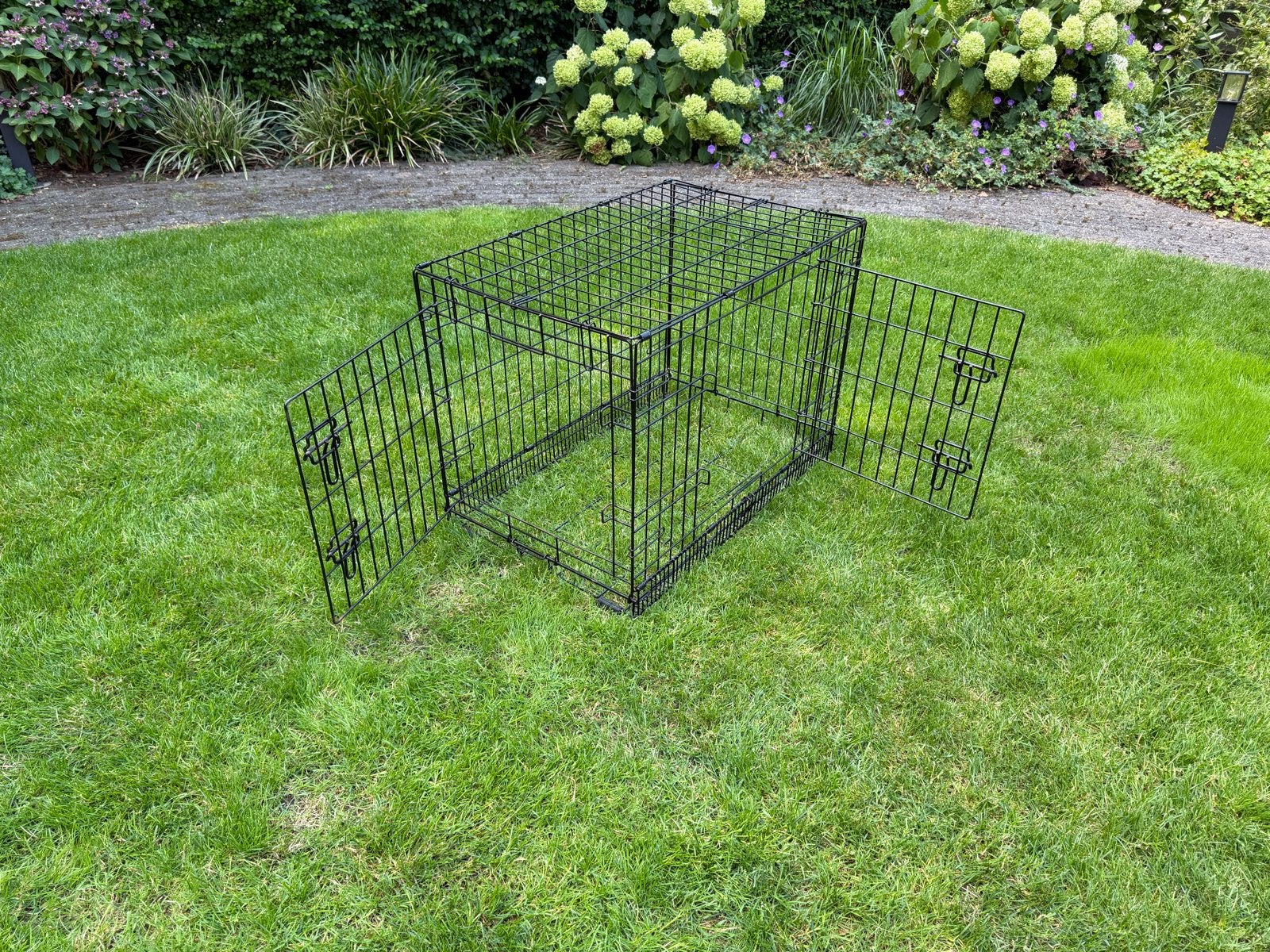 Te koop hondenbench zwart 76x49x54, Dieren en Toebehoren, Ophalen of Verzenden, Gebruikt