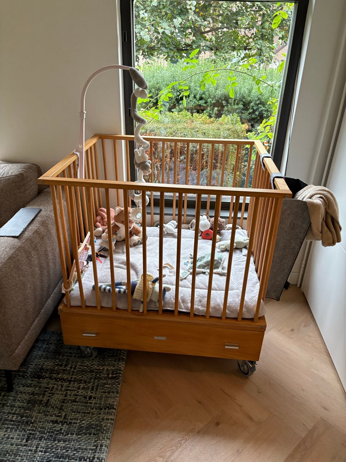 Bopita Houten box met ladeblok en wieltjes, Kinderen en Baby's, Ophalen, Gebruikt