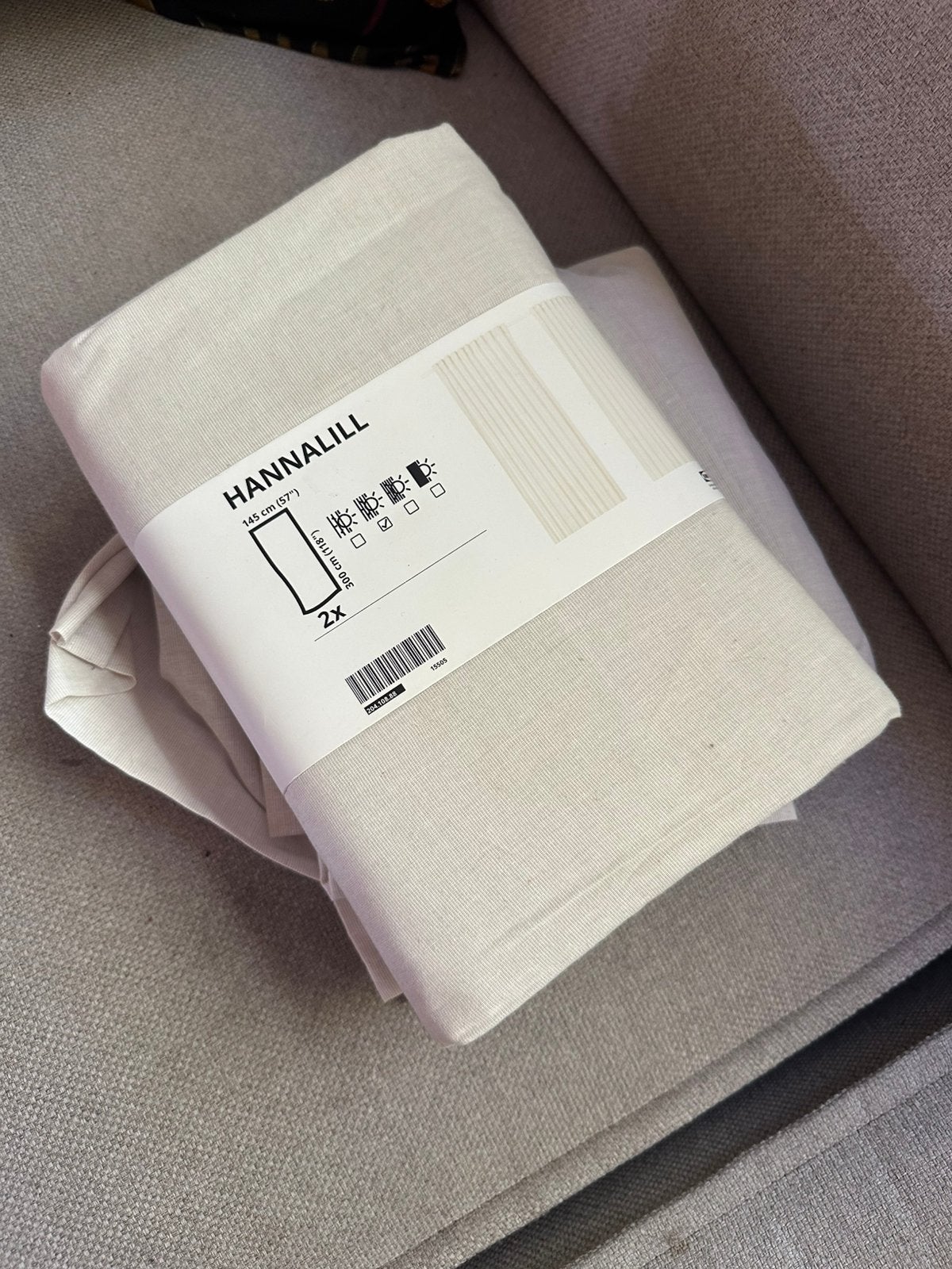 2 paar IKEA Hannalill gordijnen creme / beige / gebroken wit, Huis en Inrichting, 300 cm, Crème, Ophalen of Verzenden, Gordijn