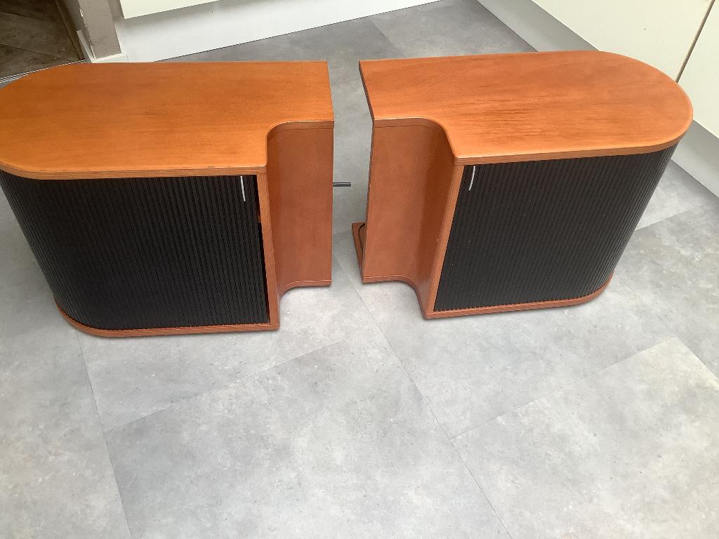 Auping nachtkastjes met ombouw kersenhout z.g.a.n., Ophalen, Gebruikt, Tweepersoons, 180 cm