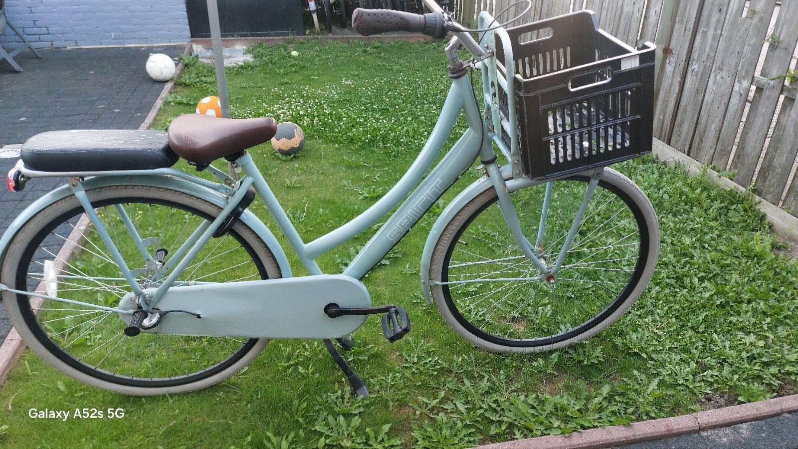 Spirit transportfiets met voordrager en krat, Ophalen of Verzenden, Gebruikt, Terugtraprem, Overige merken