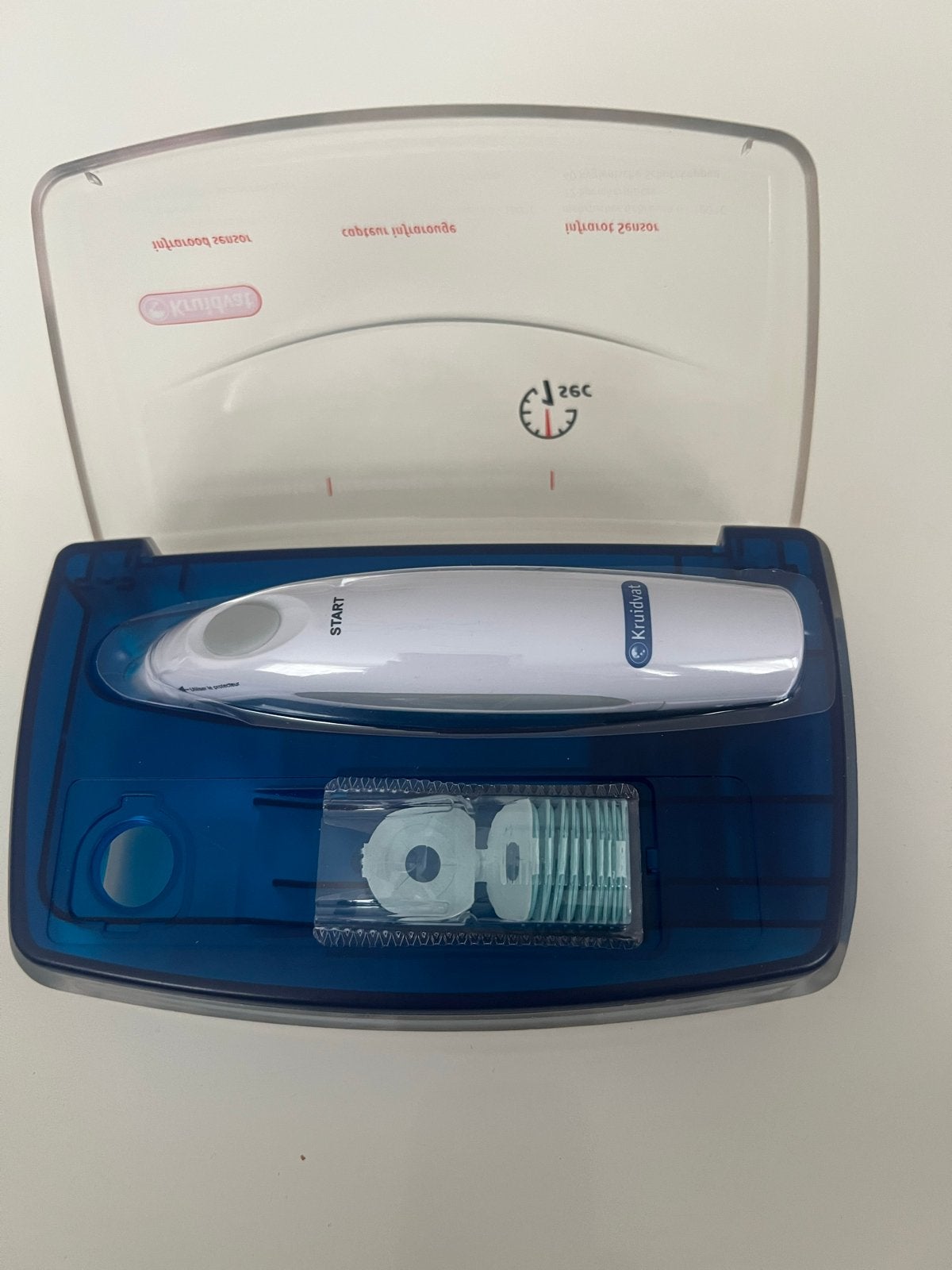 oorthermometer met beschermkapjes, Witgoed en Apparatuur, Persoonlijke-verzorgingsapparatuur, Ophalen of Verzenden, Zo goed als nieuw