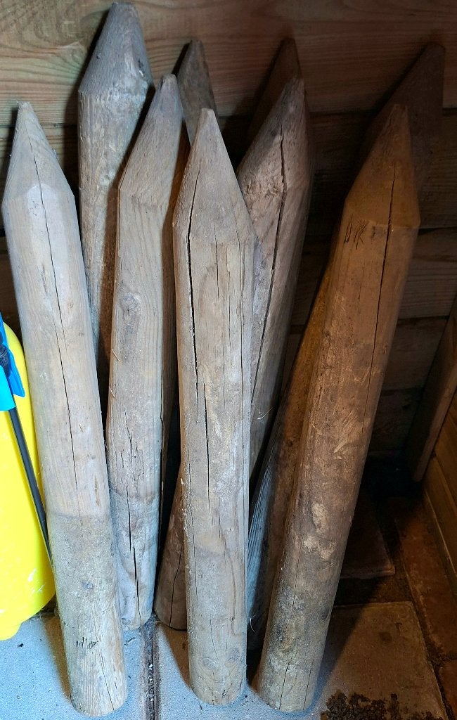 Houten paaltjes, Ophalen, Gebruikt, Minder dan 180 cm, Palen