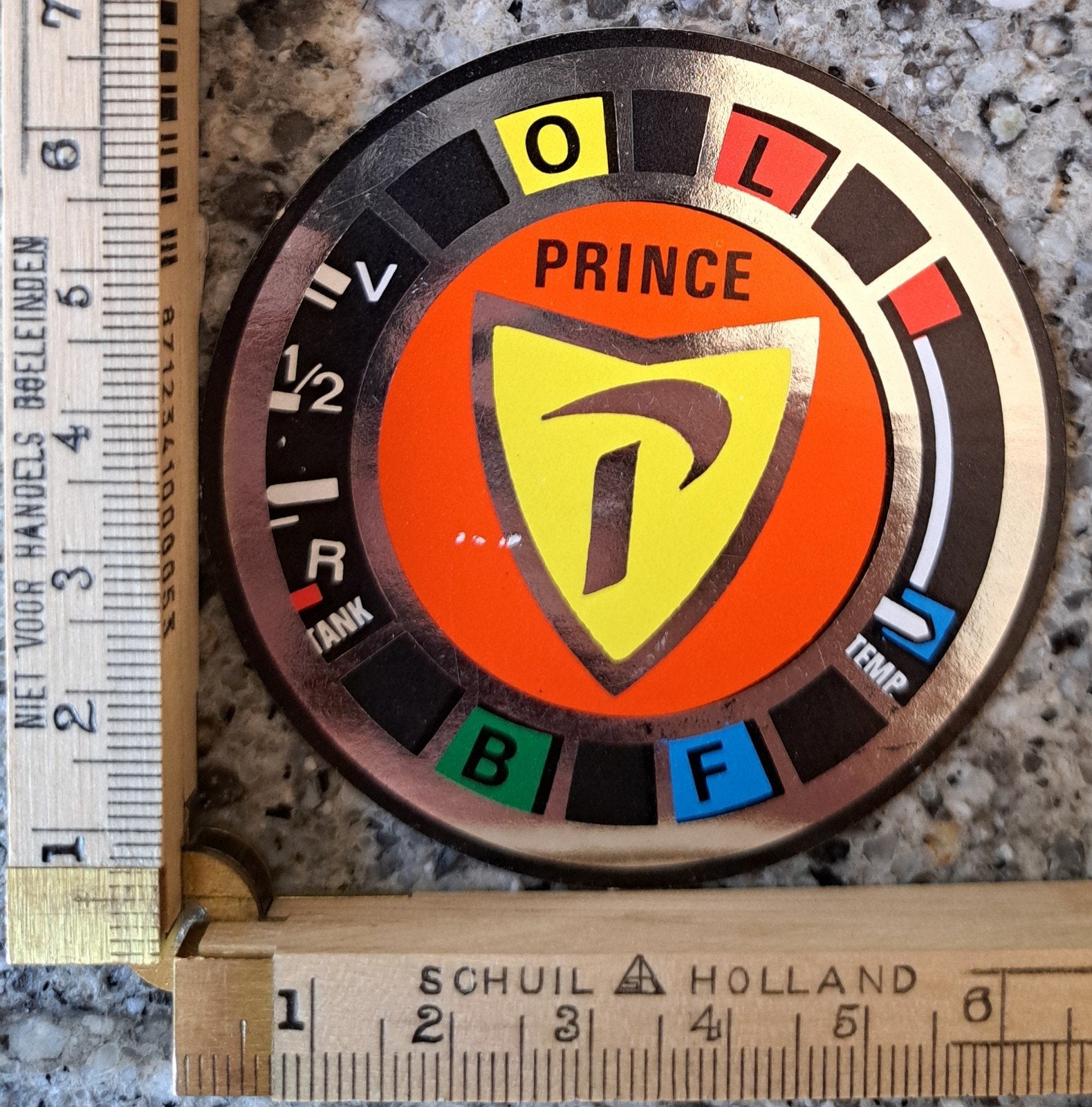 Vintage sticker Prince brommer tankdop, Ophalen of Verzenden, Zo goed als nieuw