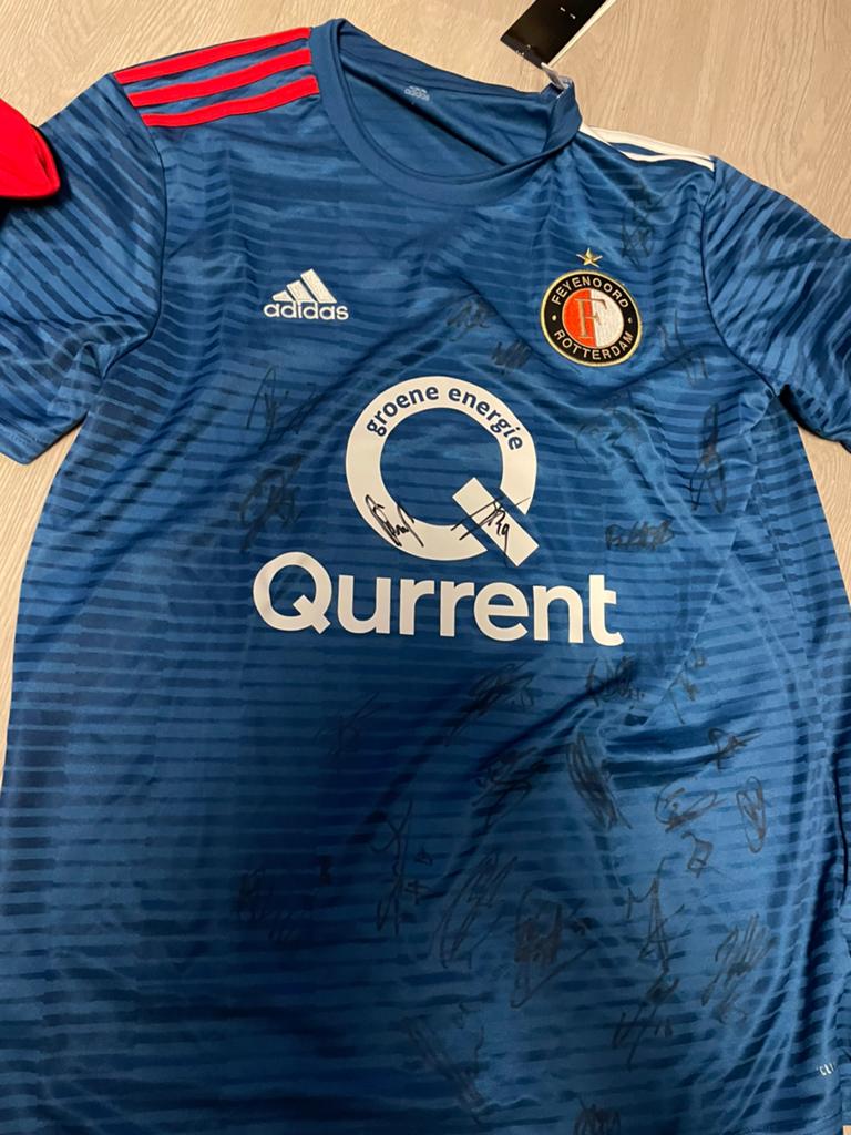Feyenoord uitshirt 2018-2019 gesigneerd - Uniek item!, Ophalen of Verzenden, Nieuw, Feyenoord, Shirt