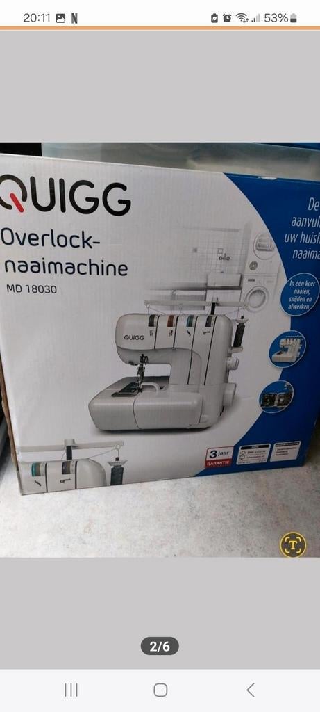Lockmachine nieuw!, Ophalen, Nieuw, 3 snelheden of meer