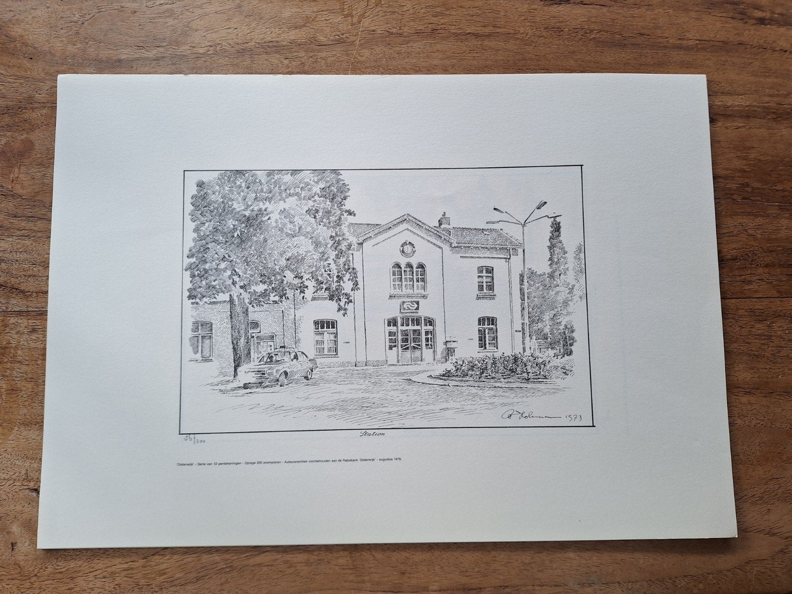 serie pentekeningen Oisterwijk, Ophalen of Verzenden, Tekening, Pentekening, Gesigneerd