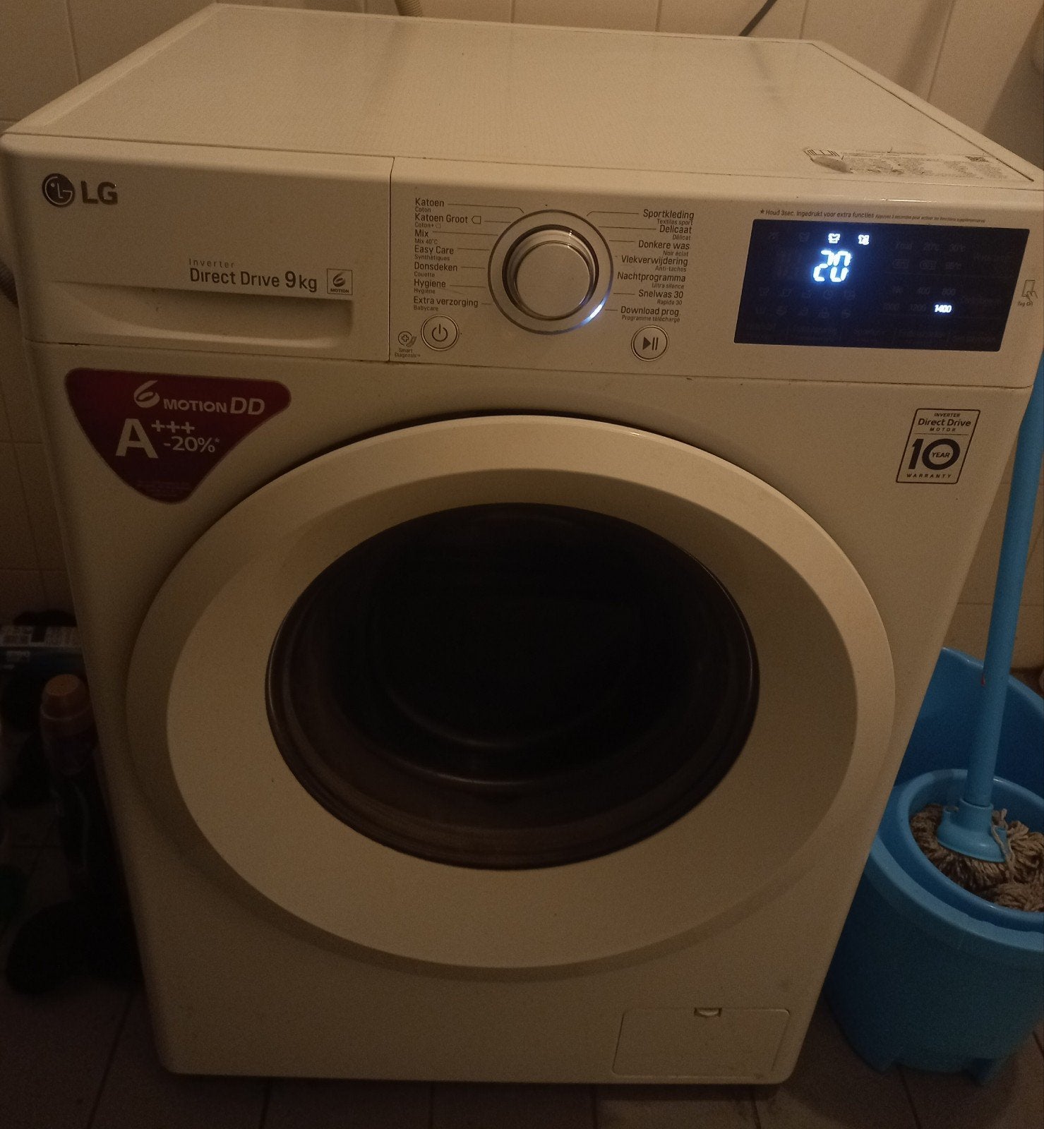 LG 9kg Direct Drive Wasmachine - Stil & Perfect Schoon, 8 tot 10 kg, Ophalen of Verzenden, Gebruikt, 85 tot 90 cm