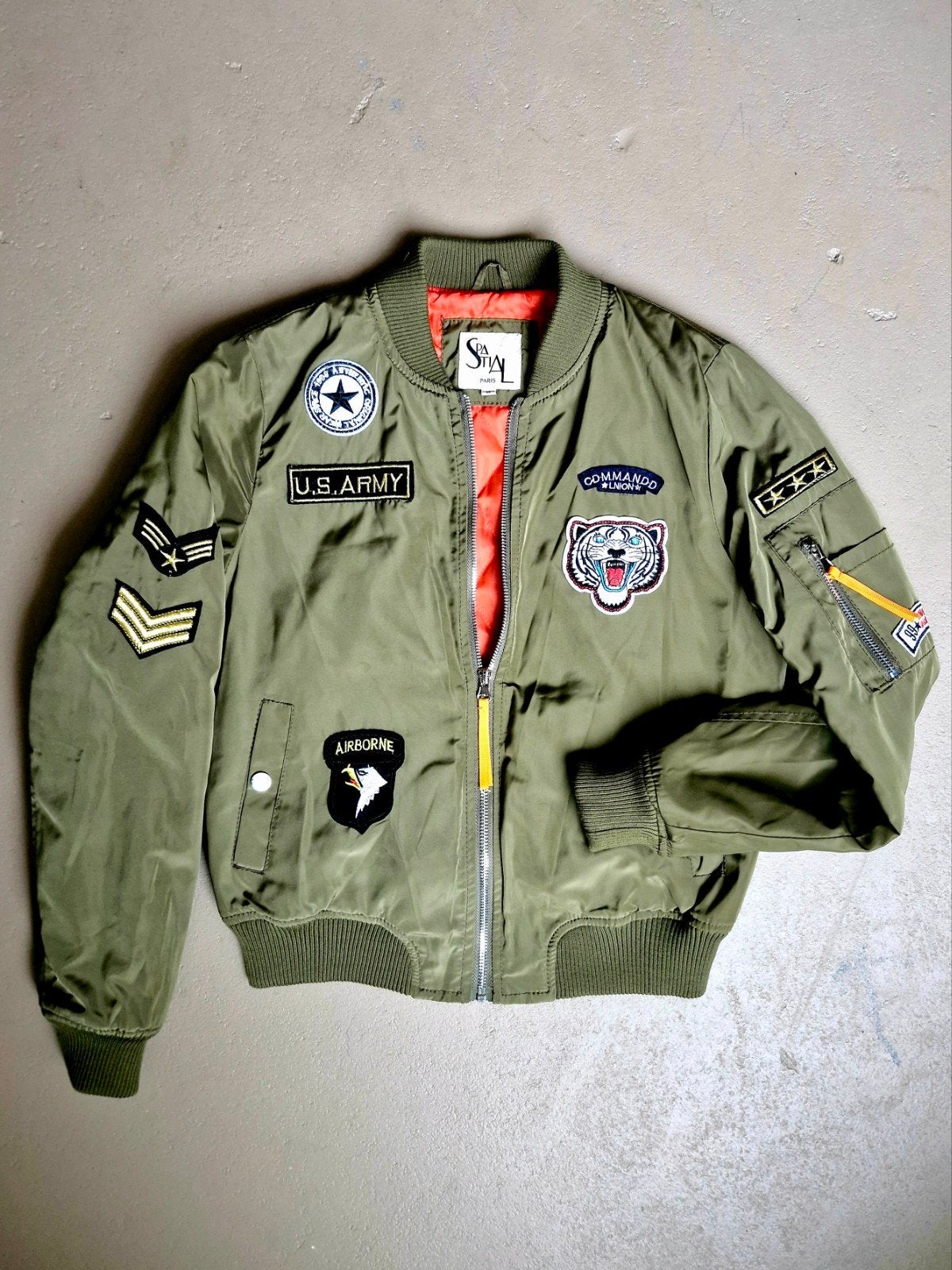 Spatial Paris Bomberjack size 38, Maat 38/40 (M), Spatial Paris, Ophalen of Verzenden, Gedragen